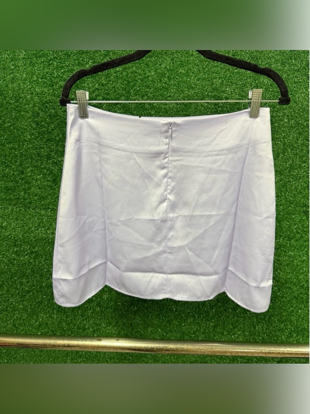 WeWoreWhat Lilac Satin Slip Skirt